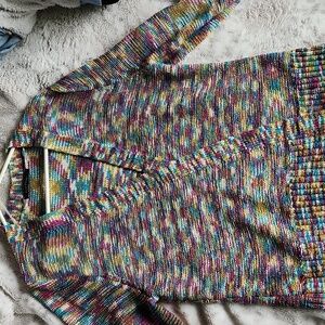 Colorful oversized cardigan